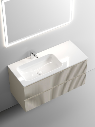 Тумба под раковину Sancos SNOB T SNT100LCE 99,5х44,5х50 настенная - фото 4